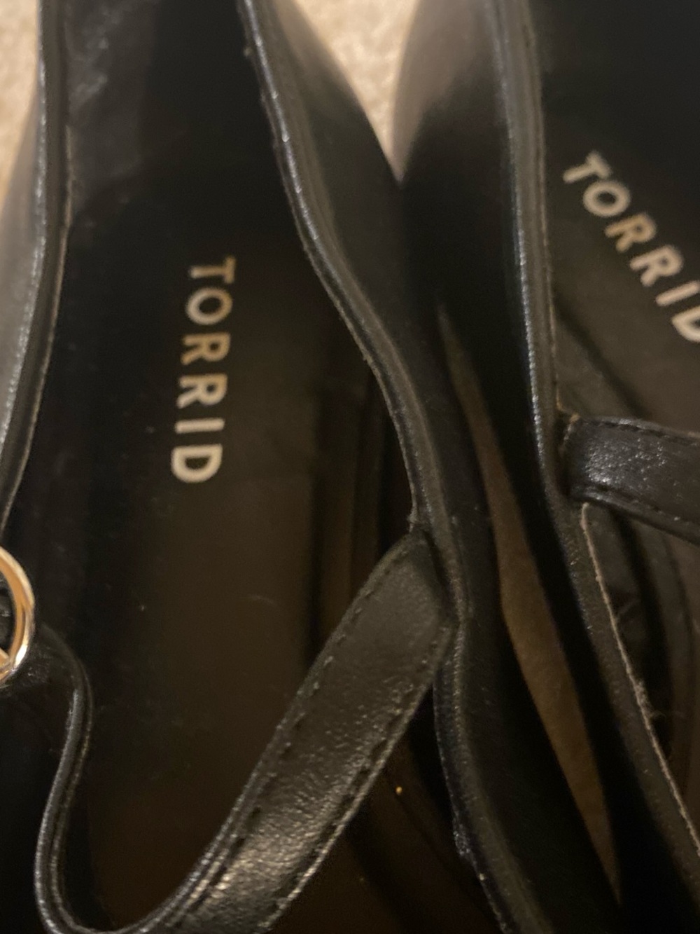 torrid Black Mary Jane Style Flats with Strap